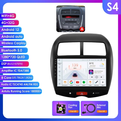 DVD Navigation Android Large Screen Car Mp5 - type-a-432g-wifi4g-lte-version-7862-carplay-eight-cores-10-inches-is-suitable-for-new-jinxuan-mitsubishi-asx-2010-2018
