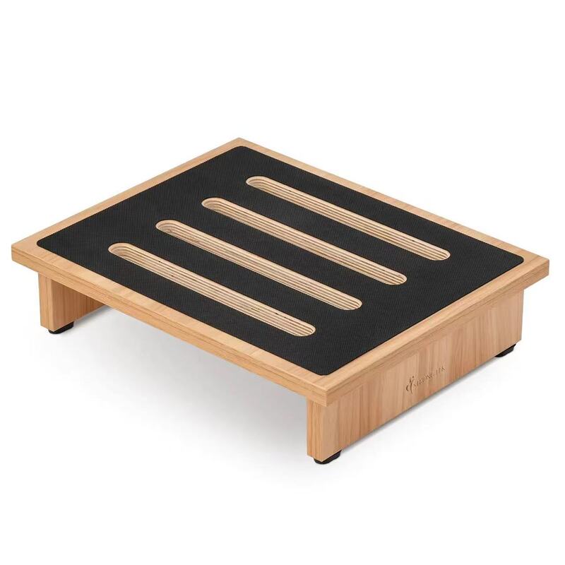 Wooden Portable Bathroom Stool Household Toddler Square Eletizer Mat Multifunctional Wooden Ottoman Under Office Desk