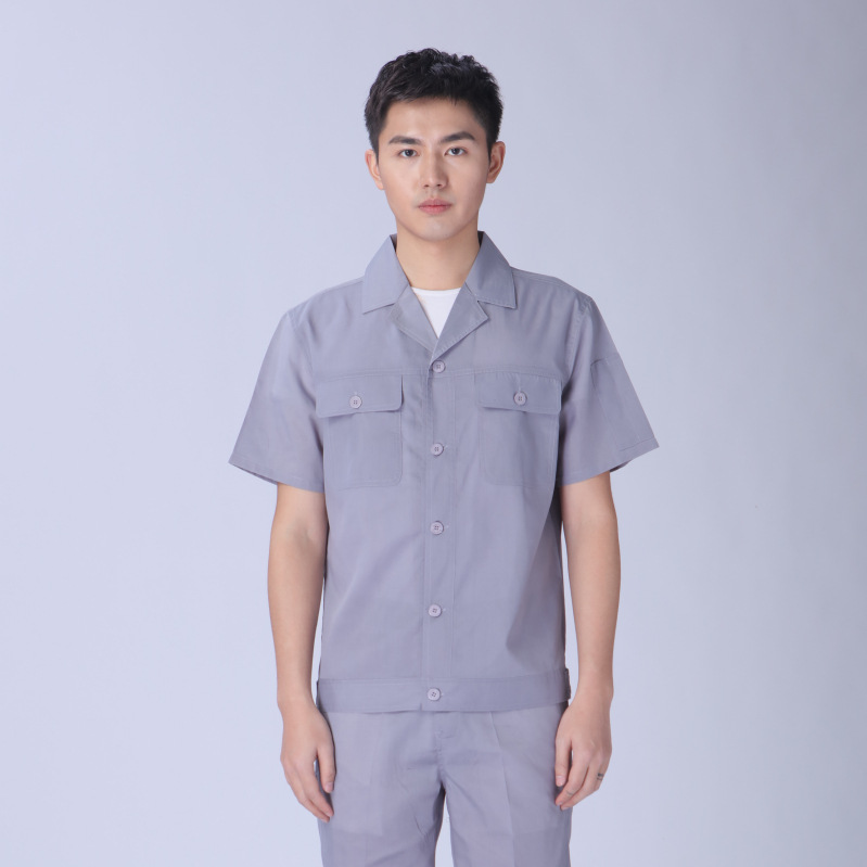 Traje de popelina de algodón de poliéster logotipo impreso fábrica taller fábrica ropa sitio de construcción ropa de protección laboral mantenimiento máquina de reparación de ropa