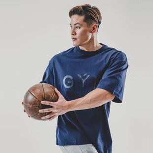 Cross-border New Muscle Fitness Brothers Sports Men's Short-sleeved T-shirt Loose Basketball Large Size Round Neck Running Top