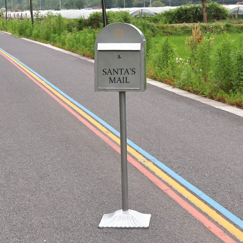 Caja de correo de hierro forjado retro europea modelo de caja de correo de opinión al aire libre a prueba de lluvia con cerradura caja de correo de periódicos accesorios de decoración roja en línea image 12