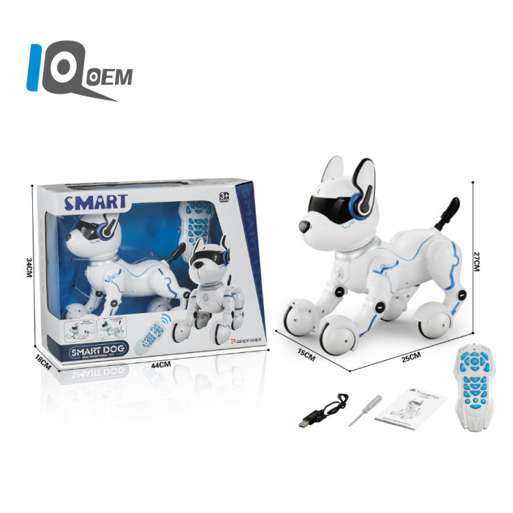 IQ0EM 2.4G perro robot de voz inteligente control remoto robot sensor táctil programación perro de juguete niño transfronterizo