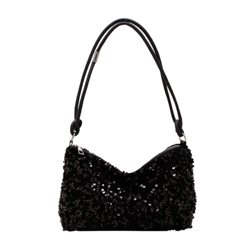 2024 Summer New Style Quality Casual Trendy Glitter Single Shoulder Bag Personality Ins Simple Crossbody Large Loaf Bag
