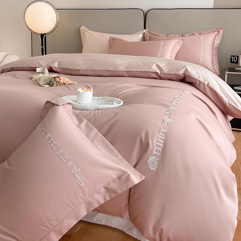 Todo algodón largo algodón puro algodón cuatro piezas conjunto 2025 nuevo algodón dormitorio sábanas de alta calidad sábanas de cama tres piezas conjunto