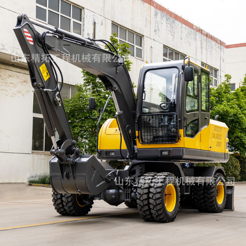 80轮胎勾机 道路工程80胶轮挖机绿化挖沟 河北80轮式液压挖掘机