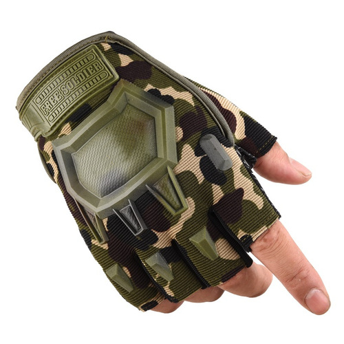 Fitness gloves half-finger for men and women outdoor sports cycling training gloves anti-slip wear-resistant tactical military fan protective gloves