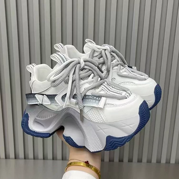 Обувь папы женский 2024 летний новый сетчатый дышащий спортивный повседневный ботинок модный дикий толстый подошв женской обуви