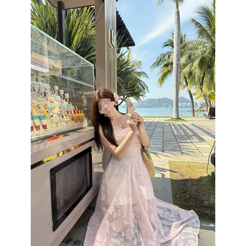 夏季新款胖MM连衣裙长裙时尚百搭开衫吊带女甜美大码海边拍摄|undefined