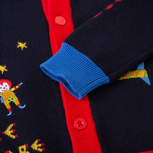 Korean style autumn and winter boys' knitted sweater children's sweater yarn baby warm cartoon cardigan children's clothing one piece agency 