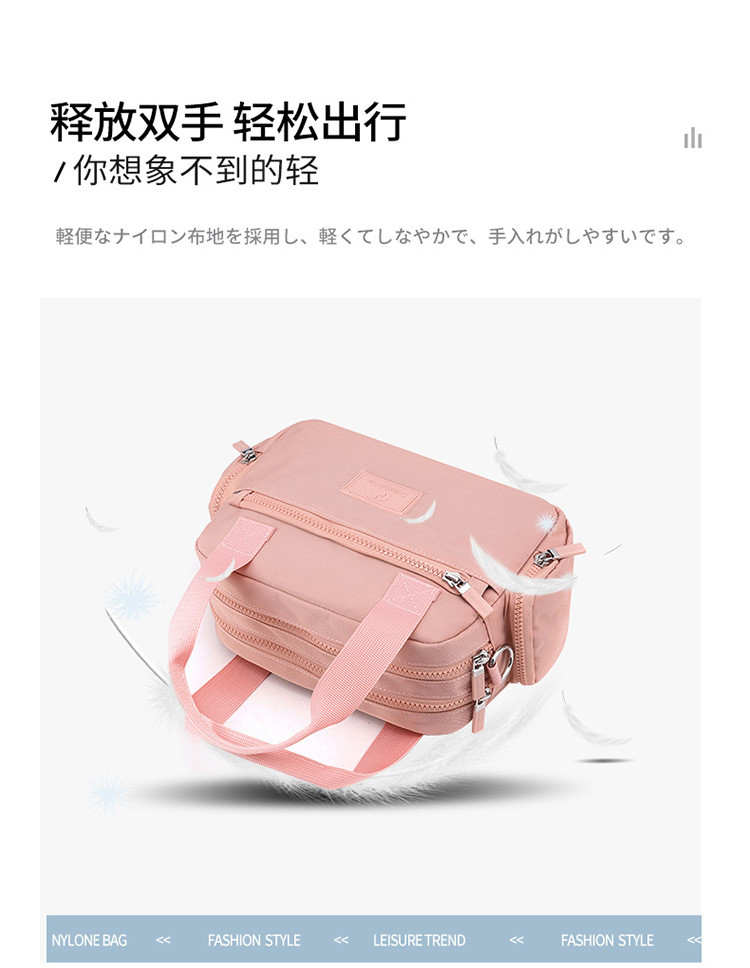 New cross-border women's bag, large-capacity waterproof crossbody bag, simple and fashionable handbag, nylon women's bag, mom bag undefined