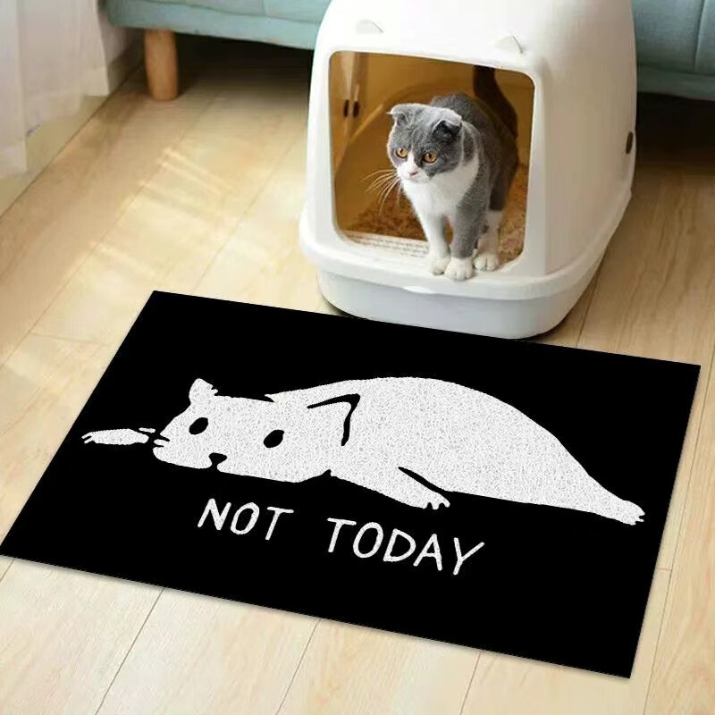 卡通可爱猫砂盆垫耐脏易打理控砂落砂防外溅超大号丝圈过滤宠物|undefined