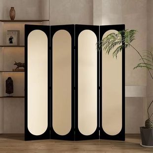 French-Style Screen Partition for Living Room, Foldable Mobile Live Broadcast Room Background Decoration, Bedroom Partition, Home Room Office