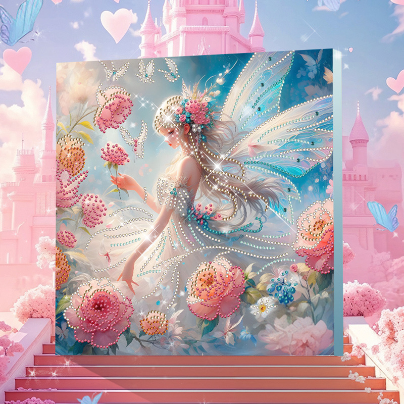 Estilo 8 (30 * 30 cm + lienzo + marco trasero + paquete de materiales de herramientas)