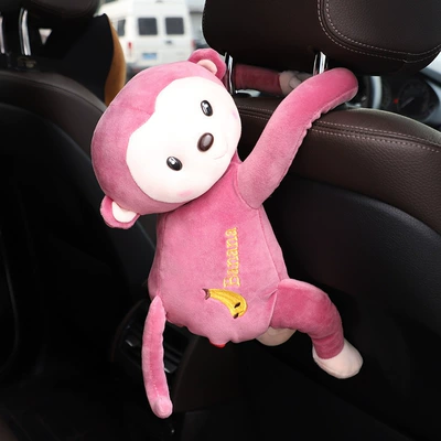 Creative Pipi Monkey Tissue Box Car tissue box/set - pink-0178