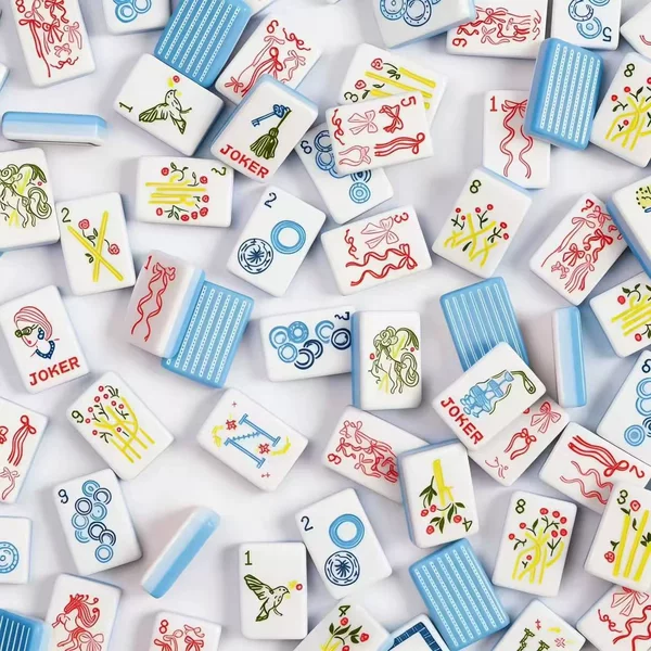 (In-Stock Direct Shipment) American Mahjong Portable Ribbon-Style Women's American-Style Mahjong Set 4-Layer Acrylic 160 Pieces