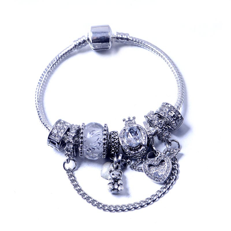 Braccialetto Panjia da donna con graziose ali d'angelo, perline a occhio di gatto in stile Instagram, braccialetto con campanellino e perline fai da te a forma di orsetto ciuccio, vendita all'ingrosso._voghion.com