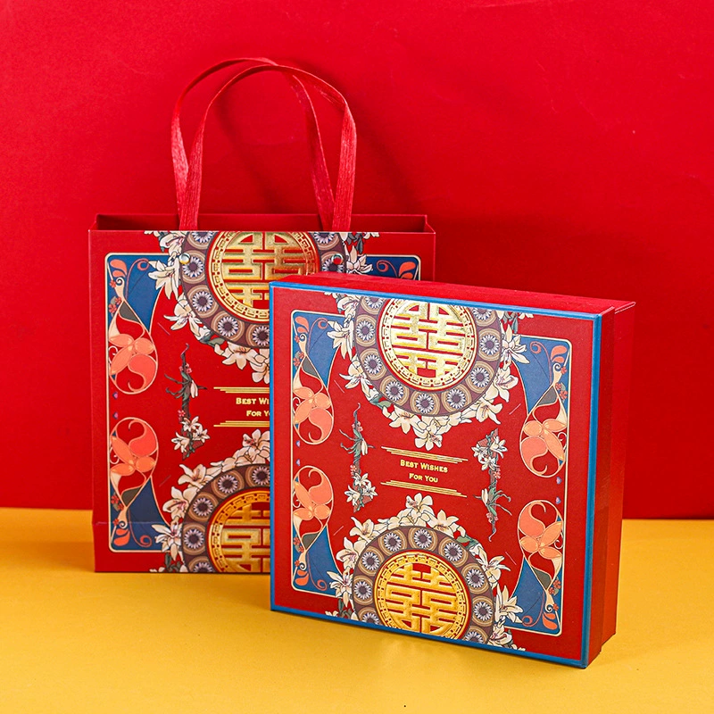 Китайский стиль Креативная Свадебная коробка конфет Пустая коробка Помолвка Свадебная Подружка невесты Сопровождающая Подарочная коробка Возвратная Подарочная коробка Жесткая коробка
