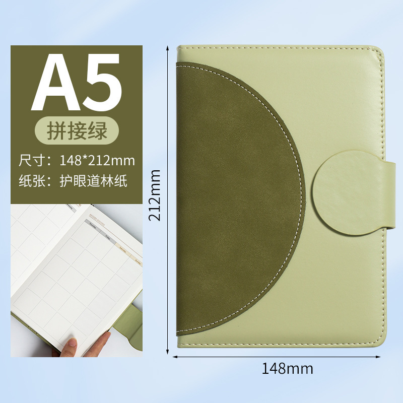 A5 cuaderno de negocios personalizado logotipo de alto valor cosmético agujero redondo cuaderno cuaderno de mano cuaderno horizontal al por mayor