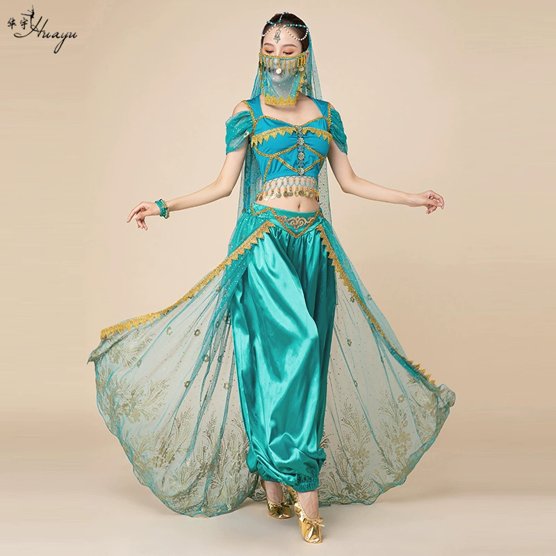 Хэллоуин выступление услуги Алладин Джасмин Belly Dance Экзотические услуги Женское западное танцевальное выступление набор