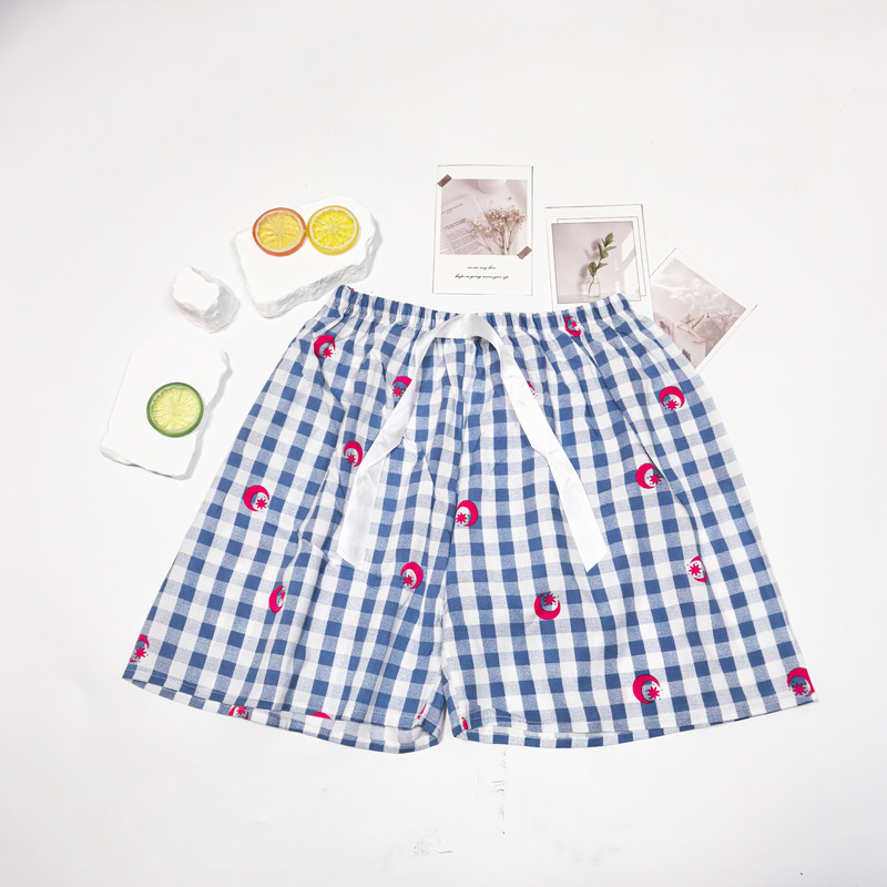 45 pantalones cortos de seda de algodón de verano delgados pijamas transpirables de algodón sintético ultra corto ropa de casa de gran tamaño de playa para mujeres