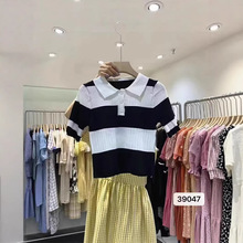 С��縴����֯����t��Ů�ļ�С����ײɫ����POLO���̿�bm������