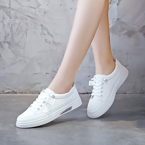Small white shoes women's 2026 spring and autumn new style students all-matching ins casual trend leather shoes skate shoes women's XN-D201