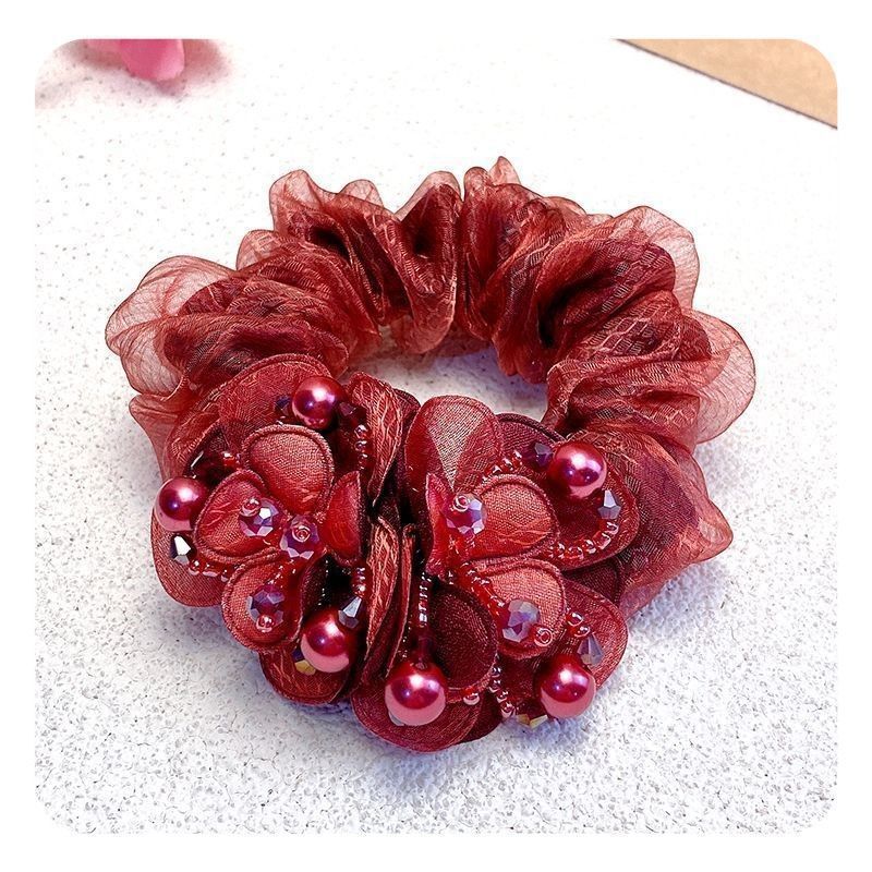 머리 꽃 2#1팩[와인레드]