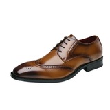 Частный обычай 2025 новый стиль Brock Oxford Derby Shoes Formal Leather Shoes Men's Fashion's Gentleman's Office