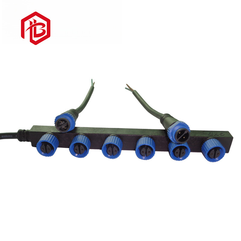 M15批发4芯直销尼龙公母防水连接线洗墙灯防水插头线防水连接器