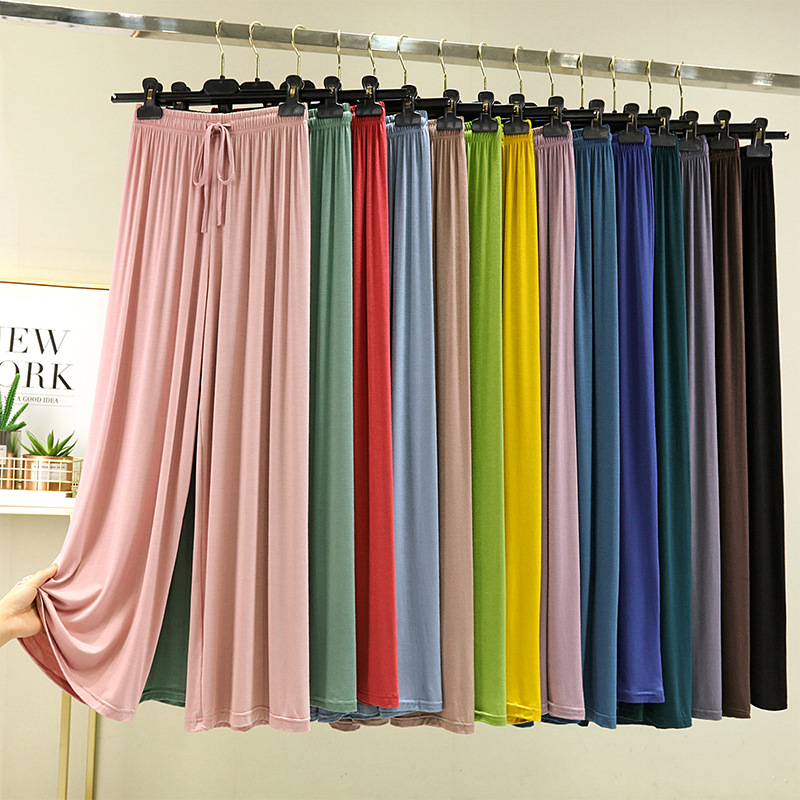 High Waist Dosing Modal Loose plus size Slimming Wide Leg Pants Women's Summer All-match Pants Pants Pendant Casual Straight Leg Pants