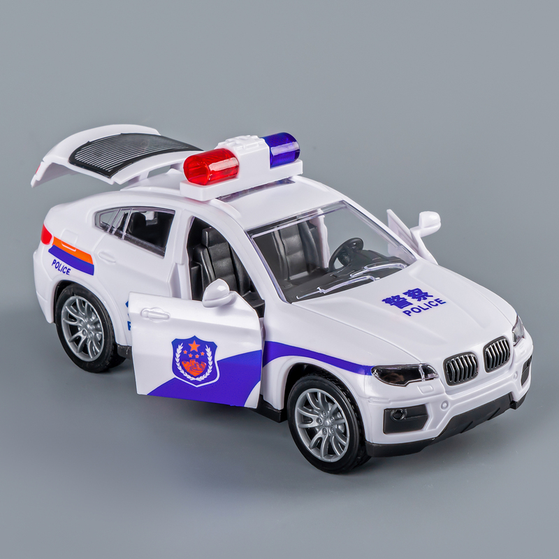 Children's Inertia Toy Car Boy Police Car Toy Can Open the Door Baby 5 New Car Toy Car Police