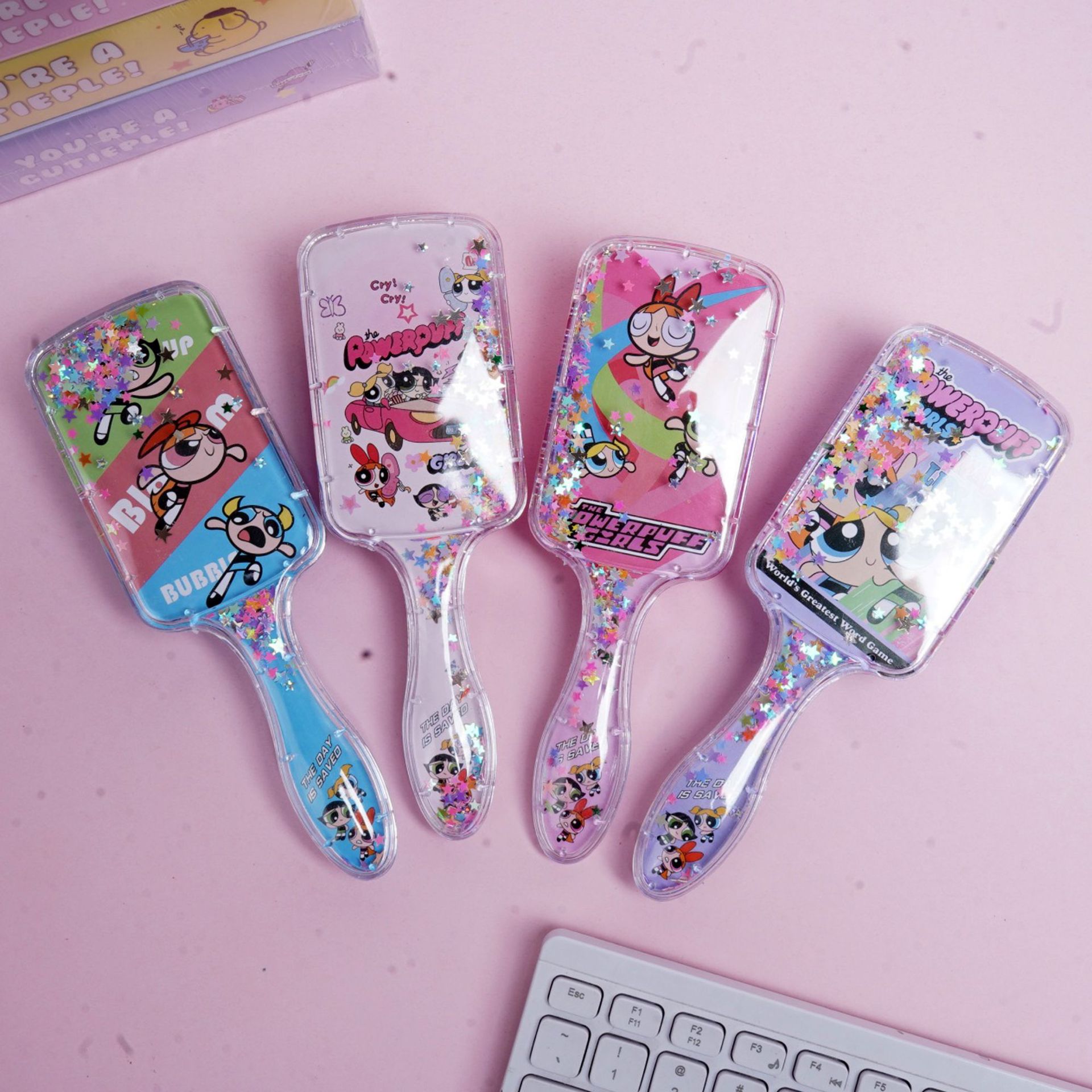 Transfronterizos Labubu Airbag Pein de dibujos animados de alto valor facial Labubu Sand Moving Sequin Pein de pelo Pein de masaje Airbag Pein Comercio Exterior