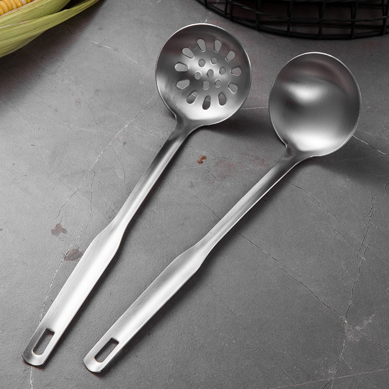 304不鏽鋼湯勺漏勺加厚家用長柄火鍋大勺子火鍋店餐具鍋勺湯勺