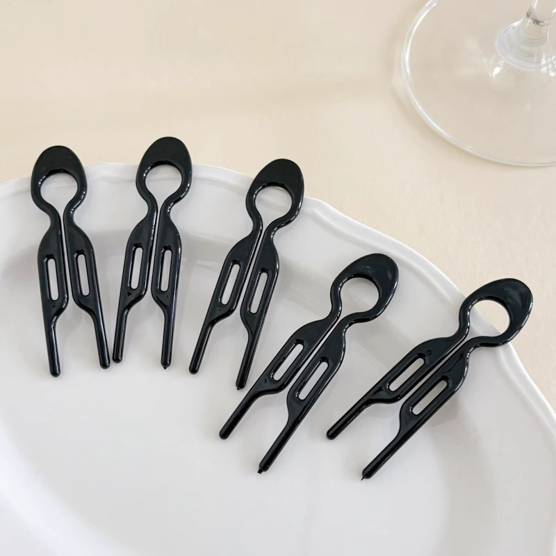 13 pequeña horquilla negra 5 piezas