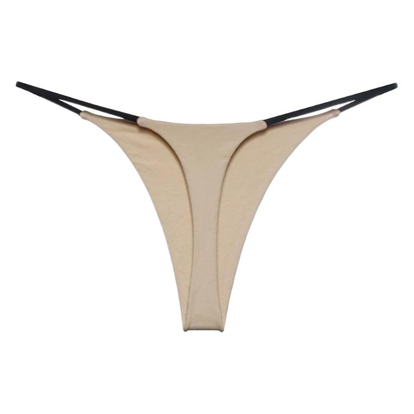 Сексуальные трусики с Т-образными стрингами, двухслойные тонкие бретели, бесшовные бикини с низкой талией, женские трусики G010, сексуальные трусики