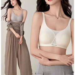 夏季舒适兔耳杯内衣女小胸侧收聚拢显大收副乳无痕防下垂文胸罩