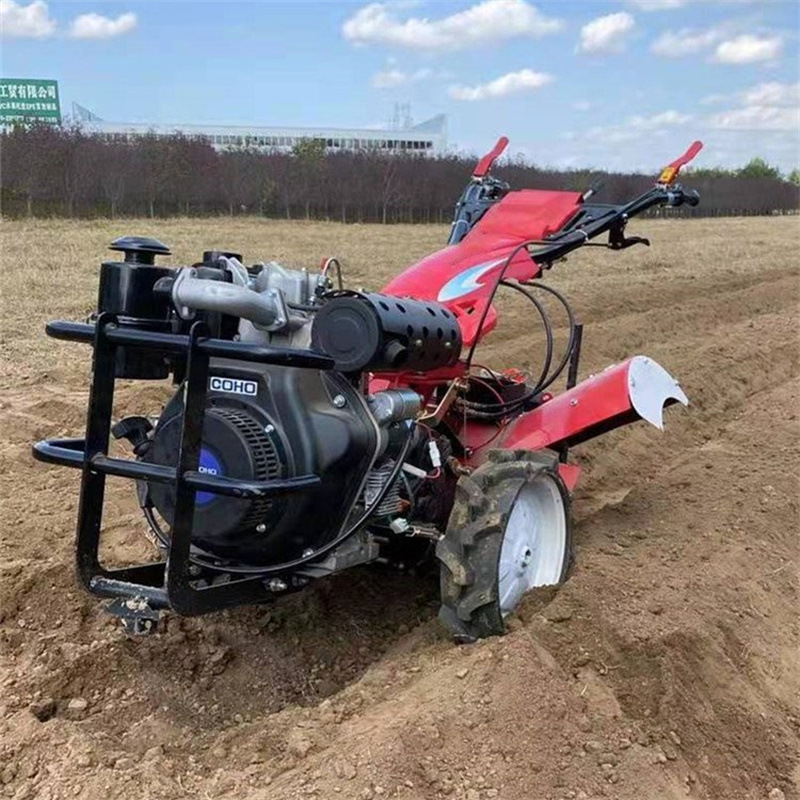 多功能小型微耕机 柴油四驱旋耕机 农用大葱开沟培土机