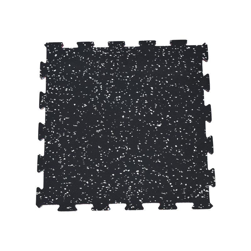 复合型彩色橡胶地垫健身房卡齿拼接地垫幼儿园防滑减震橡胶地垫
