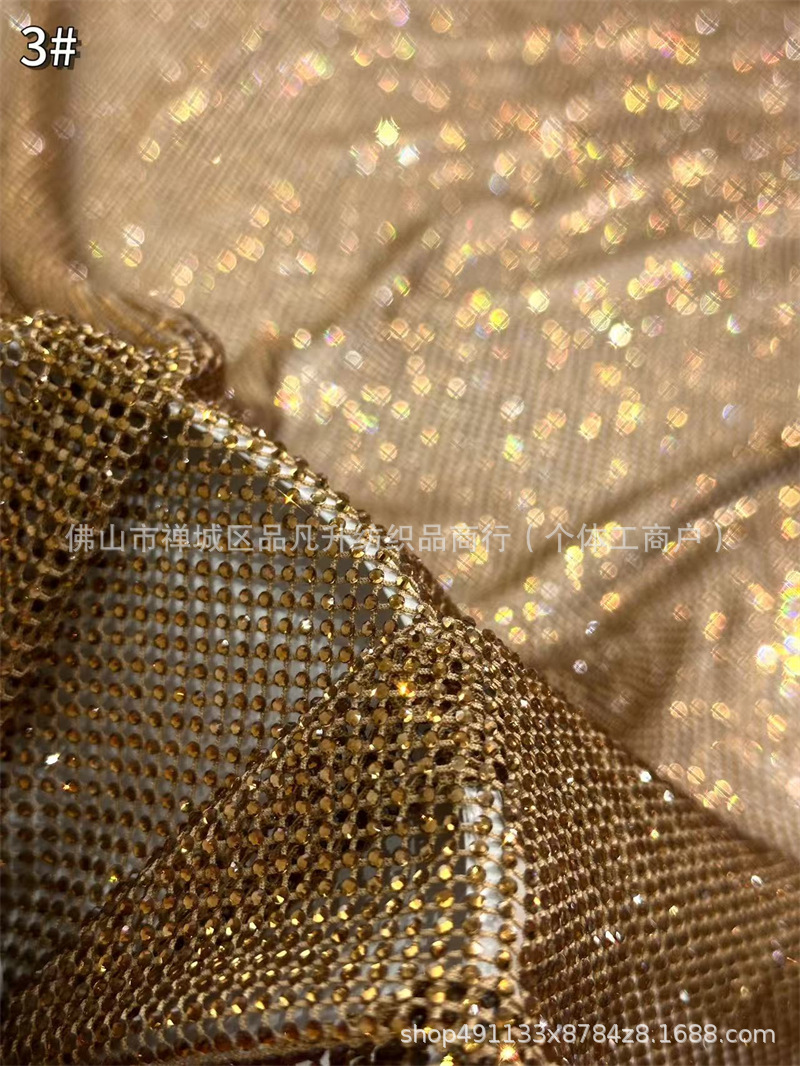 Fabricantes de tela de diamante caliente de alta densidad de 6 imitación de diamante australiano moda cena espectáculo de fiesta vestido de tela