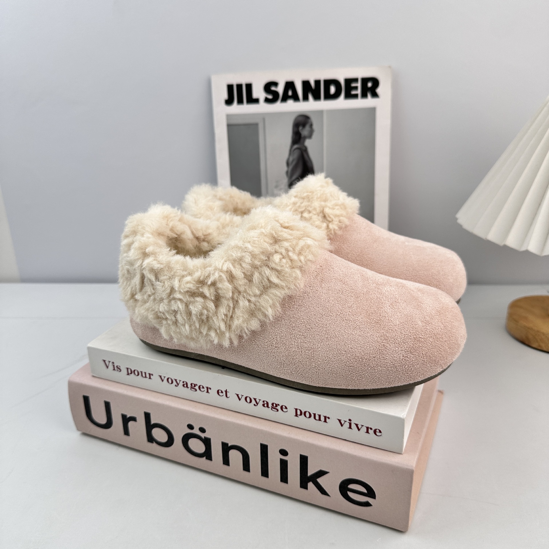 Yuanbo2025 invierno más zapatos de lana cálidos, zapatos de algodón, zapatillas de algodón, zapatillas de algodón, cabello