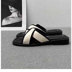 拖鞋女外穿ins夏季2023年新款室內居家軟底一字平底涼拖鞋潮