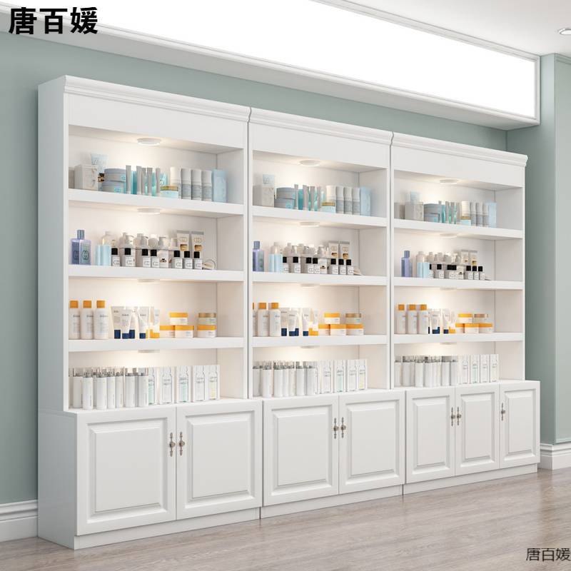 腾益化妆品展示柜陈列柜美甲店隔断货柜院展柜欧式产品展示柜