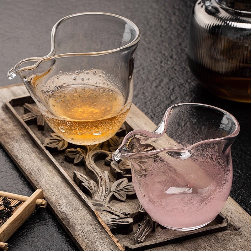 气泡琉璃公道杯大容量手工加厚防烫创意茶海分茶器日式功夫茶道