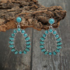 Pendant, turquoise earrings, retro accessory, suitable for import, wholesale