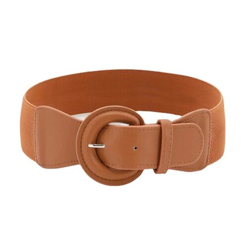 New style European and American style fashionable all-matching slim waist belt for women brown temperament wide waist seal with coat wool dress belt