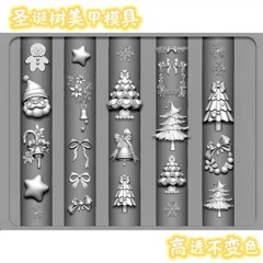 网红美甲-圣诞硅胶模具立体创意diy 美甲工具新年饰品美甲装饰
