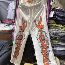 春秋季新款宽松直筒长裤跨境外贸个性街头字母印花休闲长裤男女