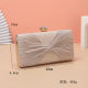 Cross-border New European and American Evening Bag Women's Solid Color Pleated Hand Box PU Leather Banquet Party Dress Bag