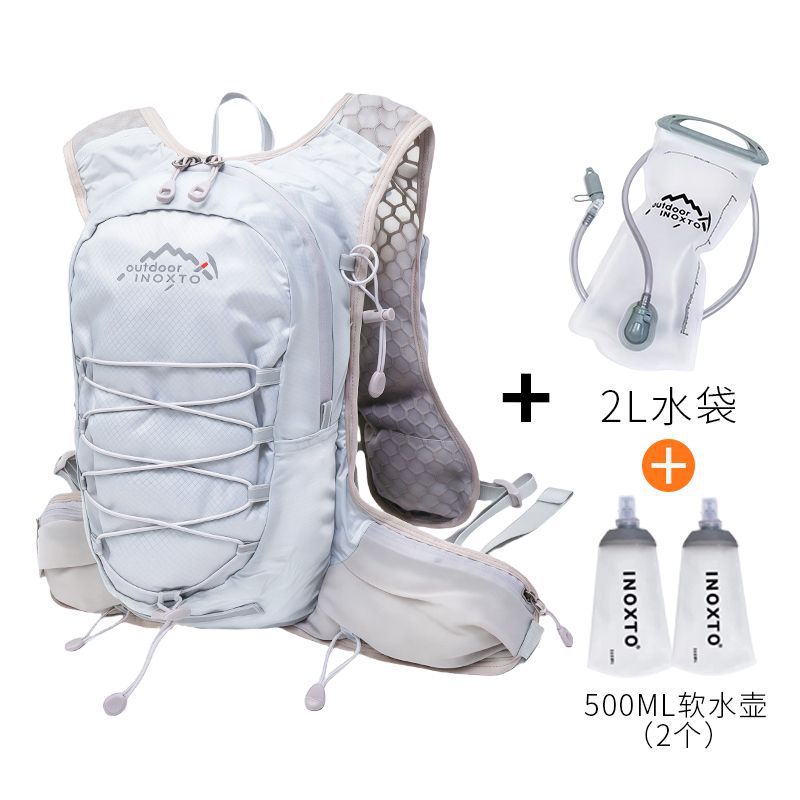 H5I Outdoor Sports Hiking Mountaineering Backpack Cycling Camping Style Marathon Cross-Country Backpack 12L Shoulder Water Bag Backpack