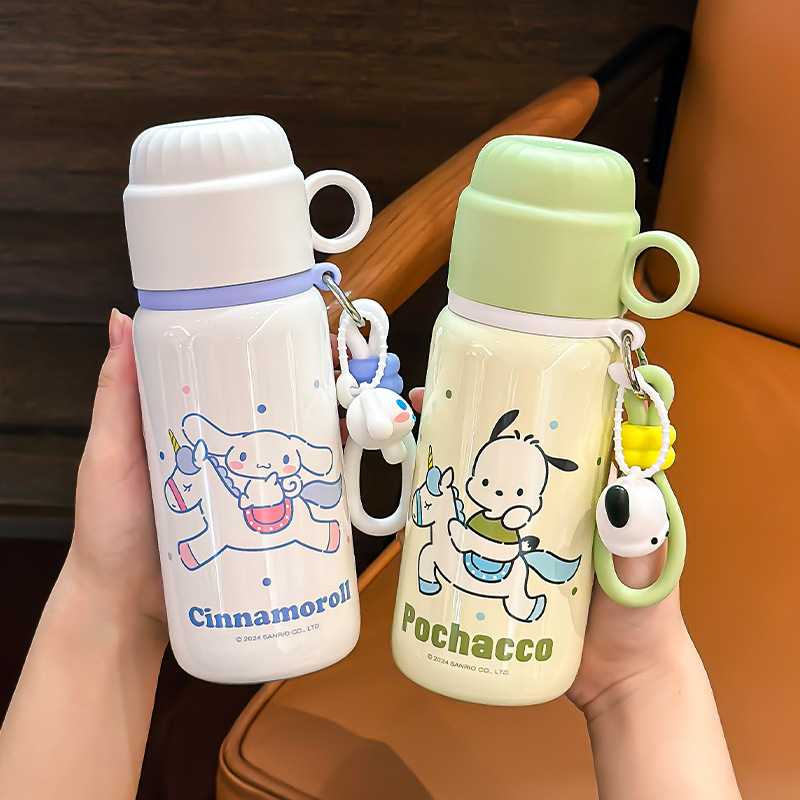 Koolomi tazas de acero inoxidable para niños 316 para niñas con tazas de bebida especiales con tapa, lindas tazas de doble bebida